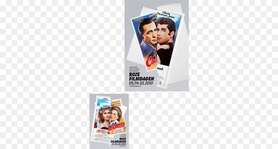 Posters Designed By 39sander Plug39 For The 39roze Filmdagen39 Grease Movie Poster 24in, Advertisement, Adult, Publication, Person Free Transparent Png