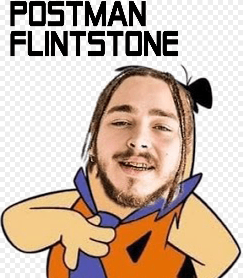 Postmalone H3h3 Meme2018 Memetwit Plottwist Dankmeme Flintstones Characters, Baby, Person, Portrait, Photography Free Png