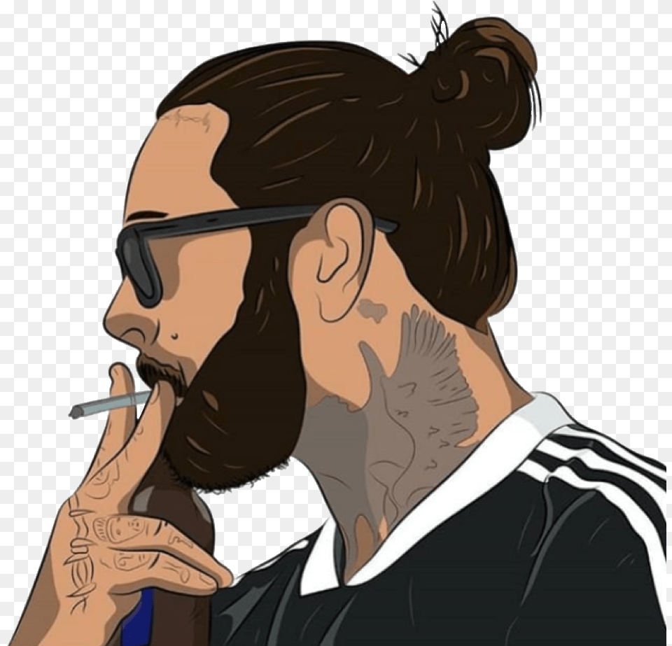 Postmalone Post Malone Posty Crop Cropped Celebrity, Body Part, Face, Head, Person Free Png Download