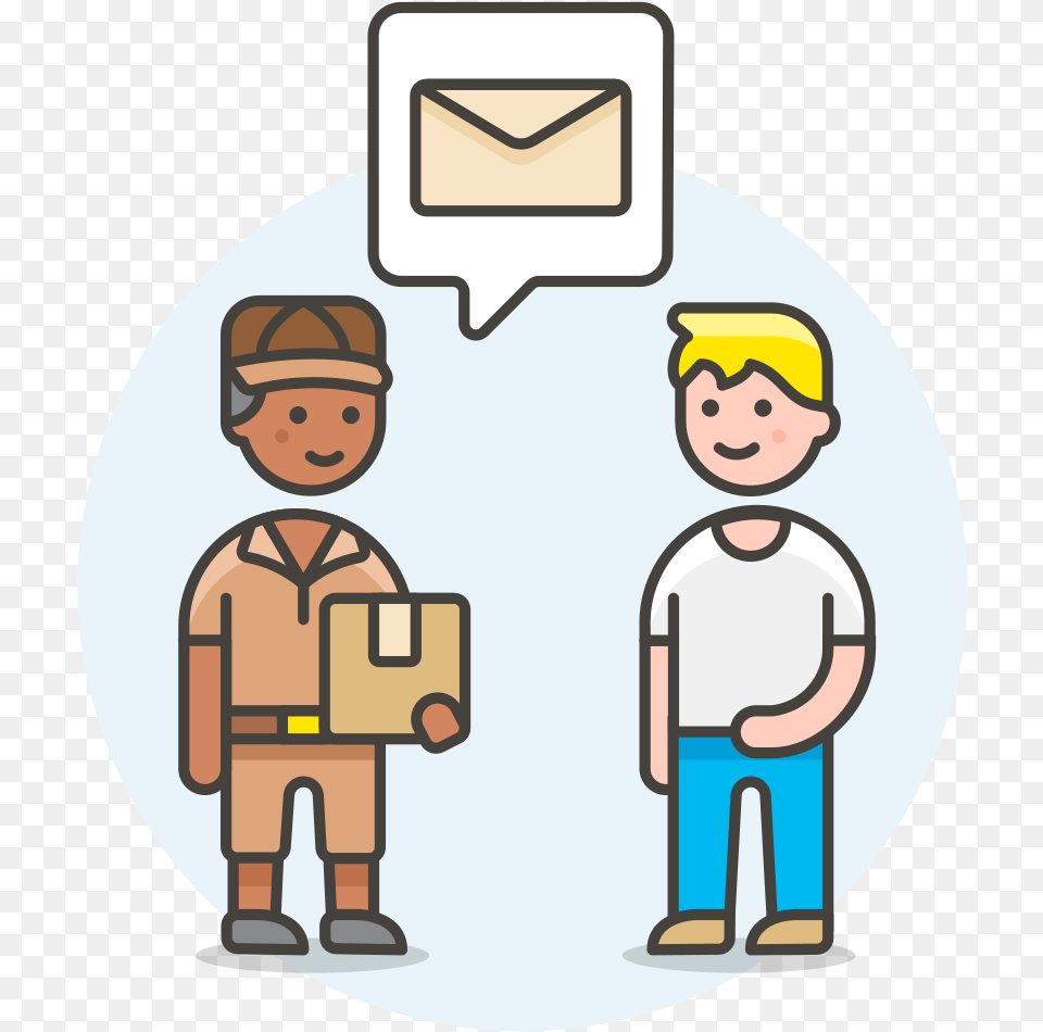 Postman Receive Letter Icon Of Stream Line Ux Receive Letter, Person, People, Helmet, Hardhat Free Png