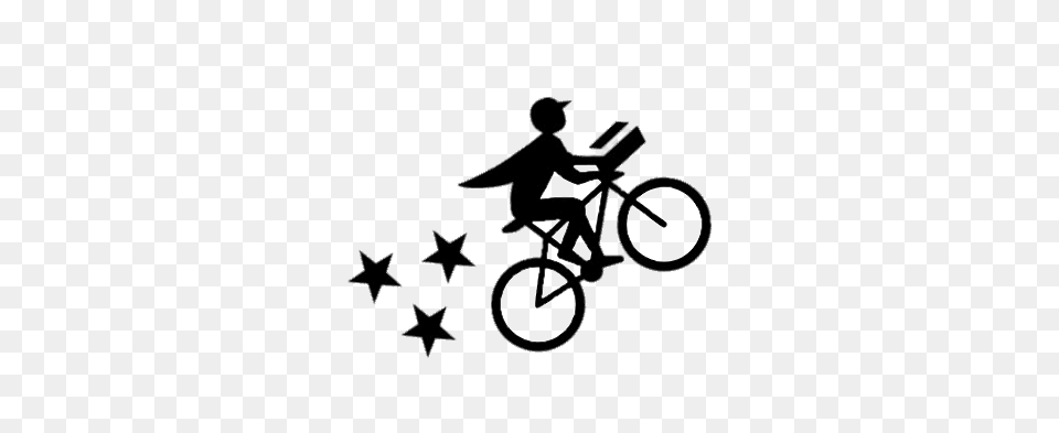 Postmates Bike, Silhouette, Person, Bicycle, Transportation Png Image