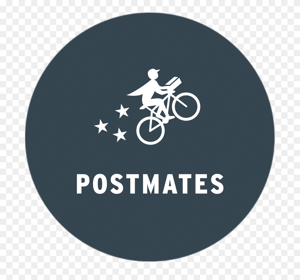 Postmates Round Logo, Bicycle, Transportation, Vehicle, Disk Free Png Download