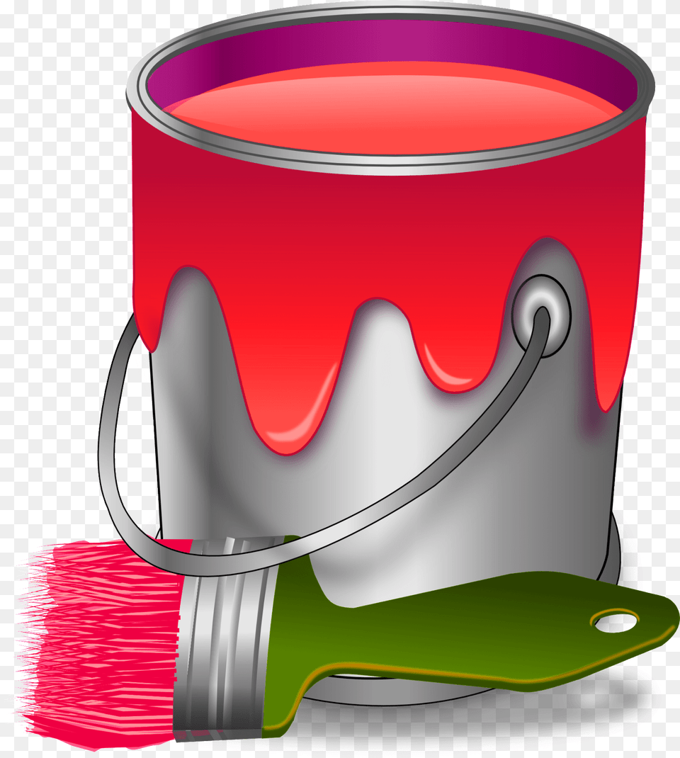 Pot De Peinture Clipart 2 By Natasha Paint Quarts Clipart, Paint Container, Bucket, Brush, Device Png Image