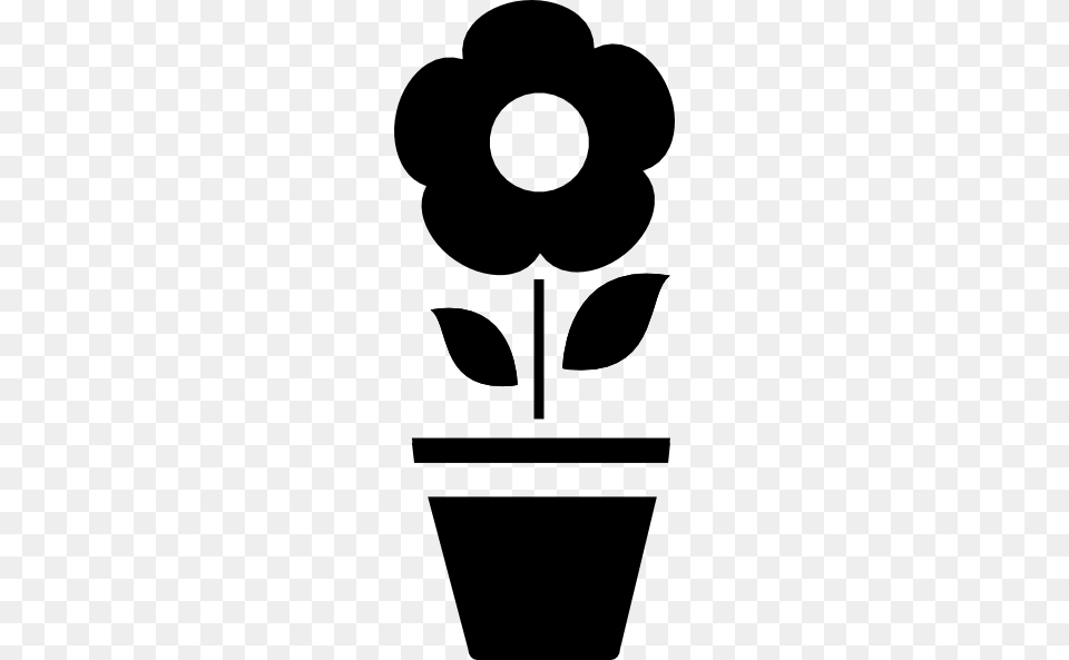 Pot Flower Icon Clip Art For Web, Stencil, Animal, Bird Free Png Download