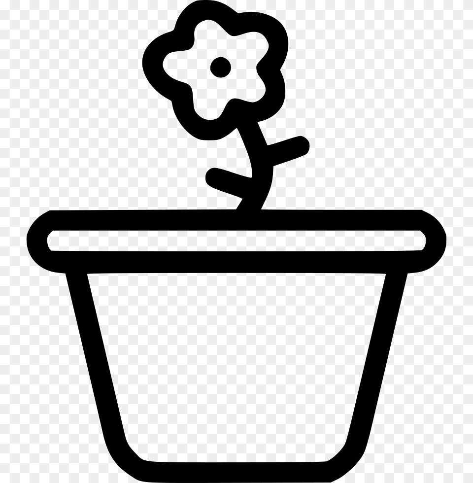 Pot Flower Plant Garden, Stencil, Water, Architecture, Fountain Free Png Download