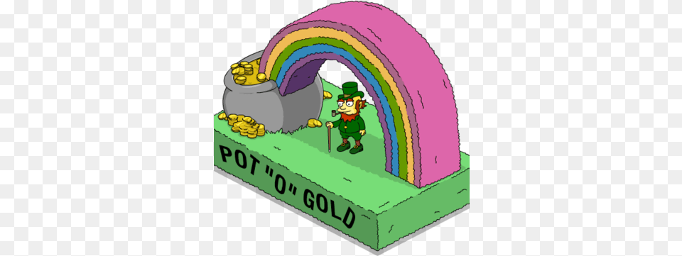 Pot O Gold Float The Simpsons Tapped Out Wiki Fandom Cartoon, Birthday Cake, Cake, Cream, Dessert Free Png Download