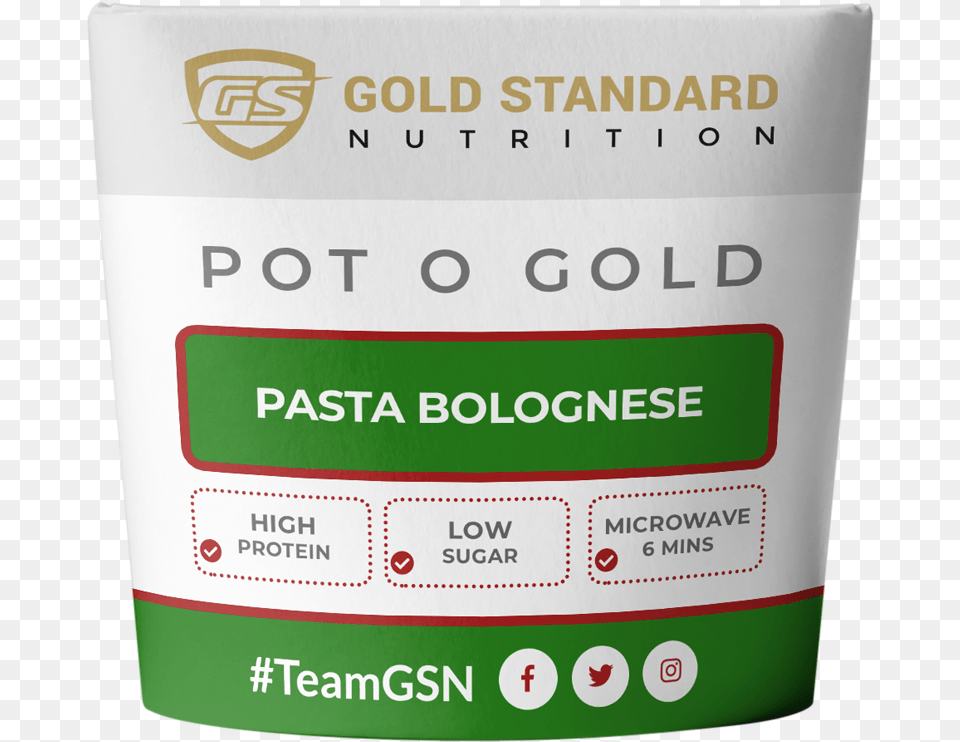 Pot O Gold Pasta Bolognese Gsn Gold Standard Nutrition, Bottle, Cosmetics, Sunscreen, Text Free Png