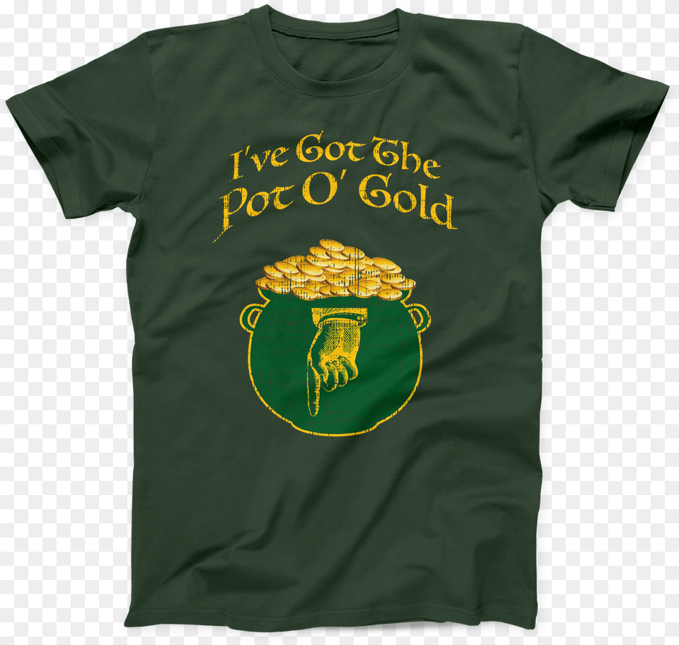 Pot O39 Gold T Shirt, Clothing, T-shirt, Food, Produce Free Png