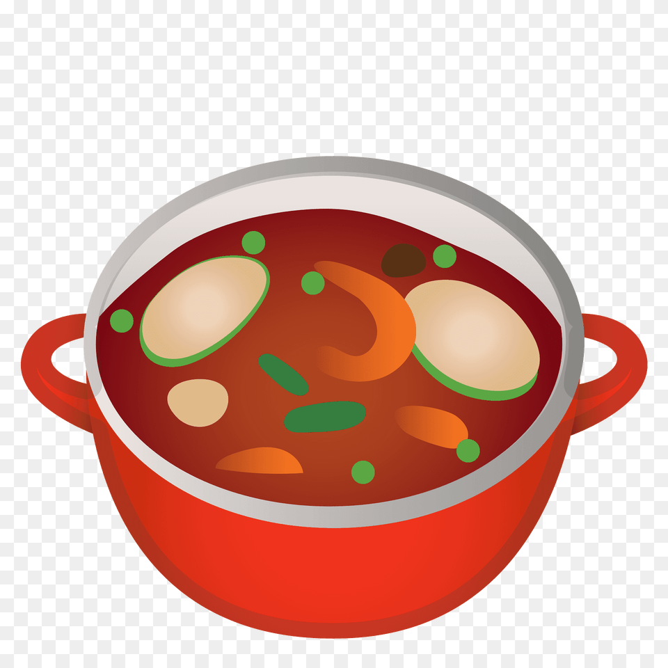 Pot Of Food Emoji Clipart, Bowl, Dish, Meal, Soup Bowl Free Png Download