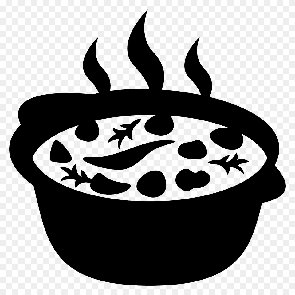 Pot Of Food Emoji Clipart, Cookware, Meal, Dish, Dutch Oven Free Png
