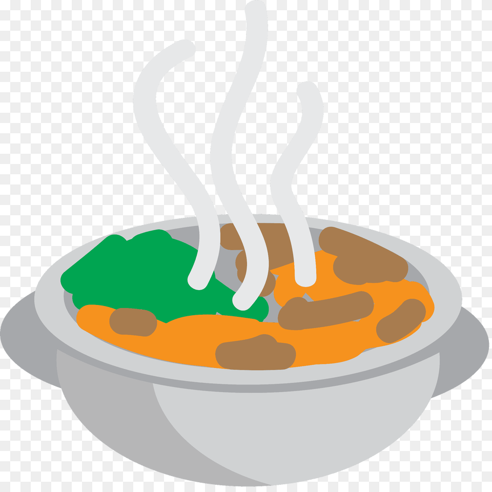 Pot Of Food Emoji Clipart, Bowl, Cream, Dessert, Ice Cream Free Png Download