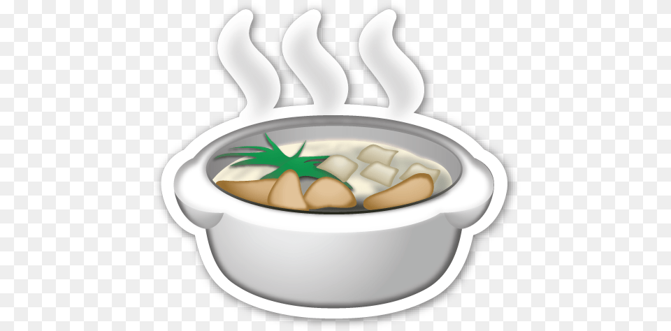 Pot Of Food Emojis Emoji Stickers The Emoji Food Food Emoji Sticker, Dish, Meal, Bowl Free Png