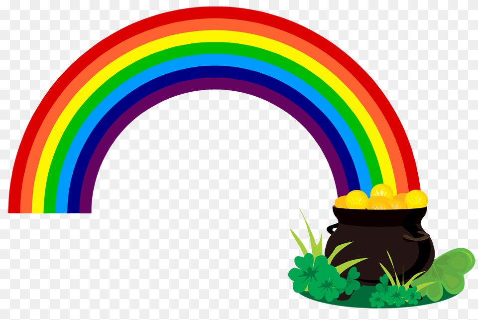 Pot Of Gold Clip Art, Outdoors, Sky, Rainbow, Nature Free Png Download