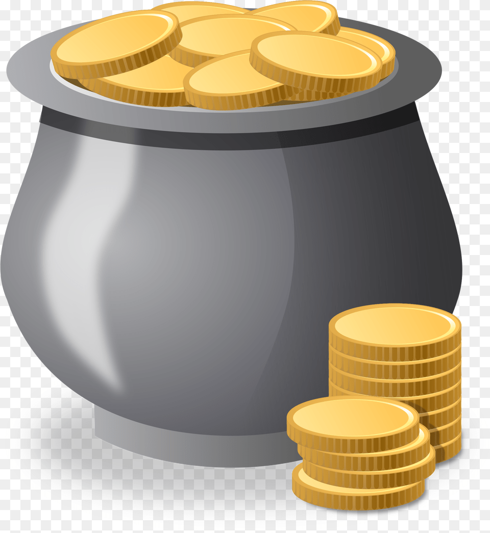 Pot Of Gold Coins Clip Art Money Pot Clipart, Tape, Disk, Coin Png