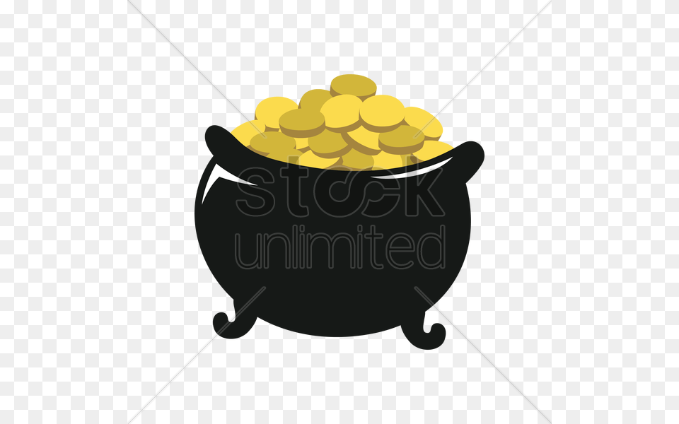 Pot Of Gold Coins Vector Image, Treasure, Bowl Free Transparent Png