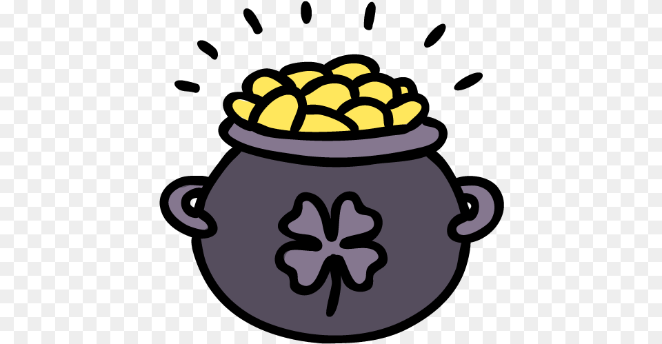 Pot Of Gold Icon Lucky Leprechaun Pot Of Gold, Jar, Pottery, Plant, Potted Plant Free Png