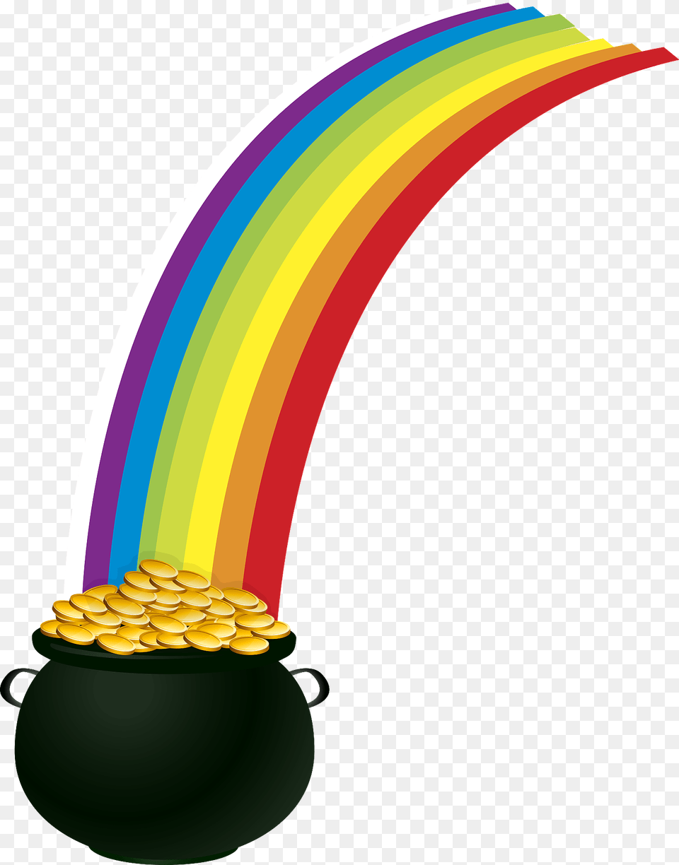 Pot Of Gold Rainbow Clipart Png Image