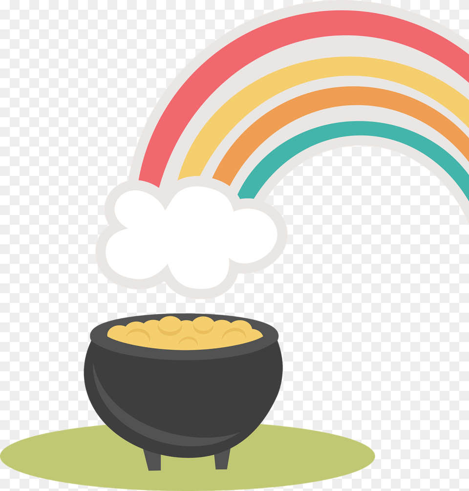 Pot Of Gold Rainbow Pot Of Gold Transparent Background Icon, Food, Meal, Bowl, Cookware Png Image