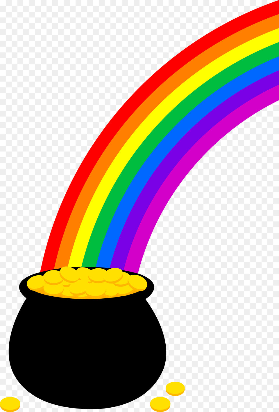 Pot Of Gold With Rainbow, Lighting, Light, Nature, Outdoors Free Png Download