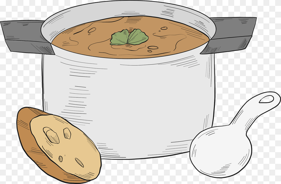 Pot Of Soup Clipart, Cutlery, Food, Meal, Spoon Png