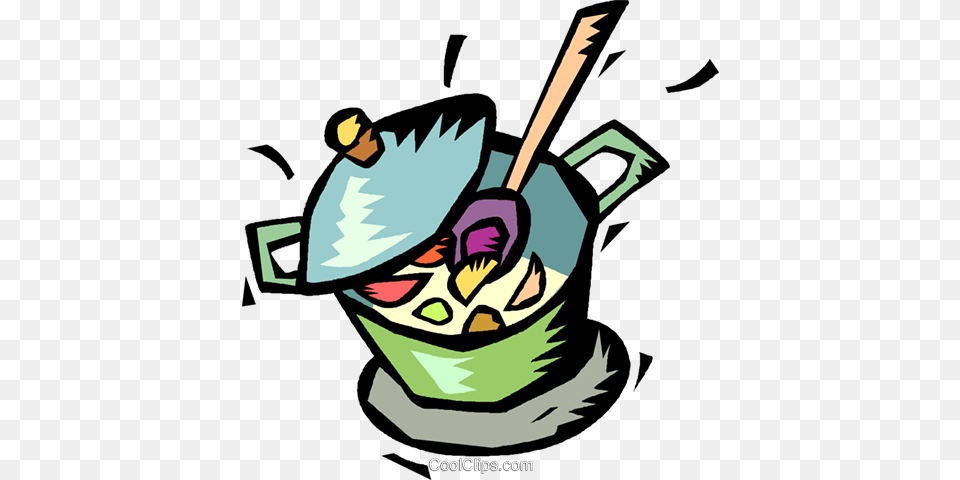 Pot Of Soup Simmering On The Stove Royalty Vector Clip Art, Cleaning, Person, Animal, Face Free Png