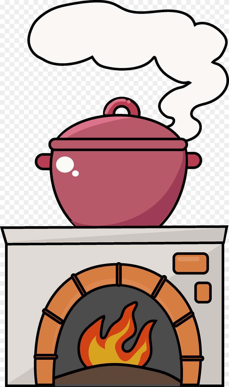 Pot On The Stove Clipart, Fireplace, Indoors, Cookware, Hearth Png Image