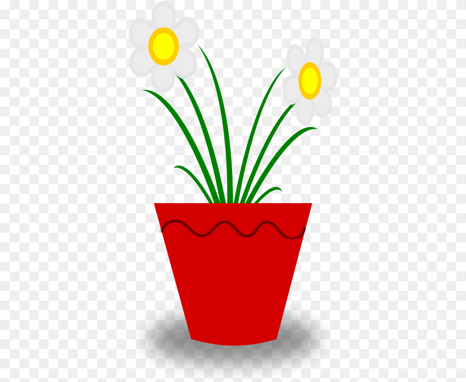 Pot Plant Clipart Red Flower Flower Pot Clip Art, Daisy, Potted Plant, Jar, Pottery Free Png Download