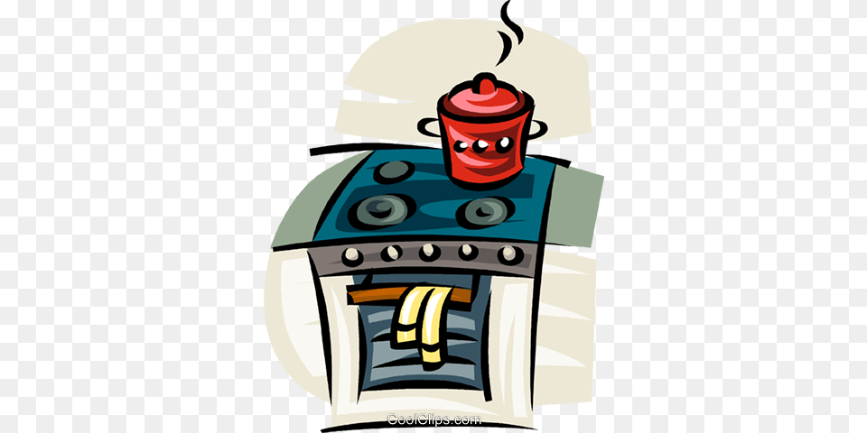 Pot Simmering On A Stove Royalty Vector Clip Art Illustration, Appliance, Device, Electrical Device, Oven Free Png Download