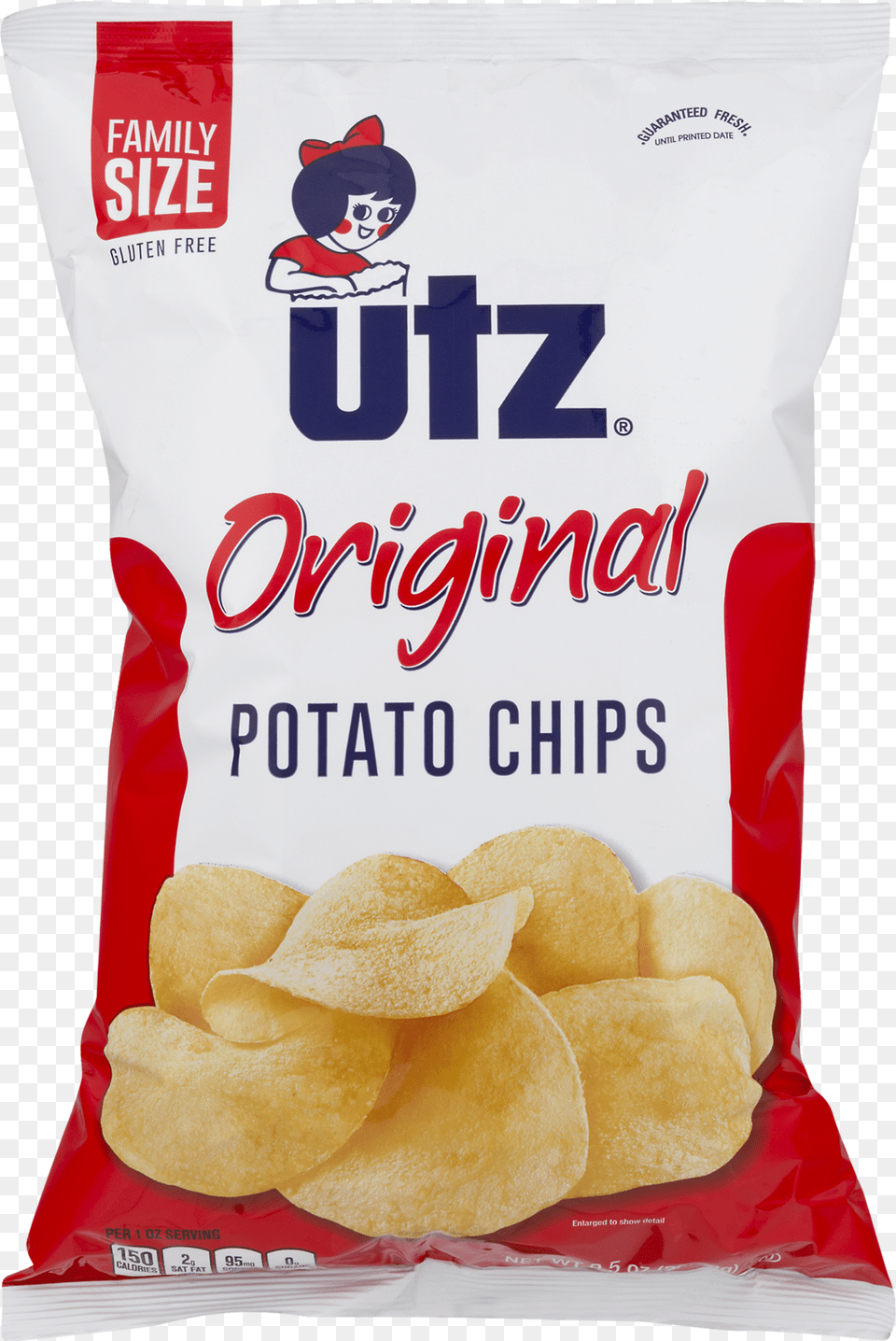 Potato Chip Utz Original Potato Chips, Baby, Person, Bread, Food Free Png