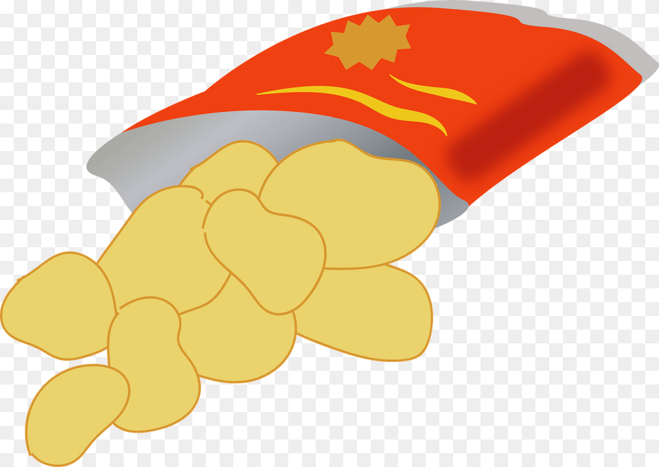 Potato Chips Are Spilling Out Of The Bag Clipart, Food, Meal, Dish, Grain Png