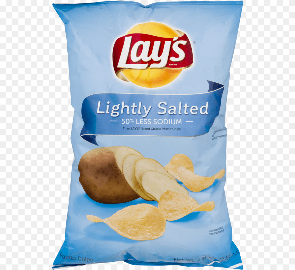 Potato Chips Lightly Salted Food Label For Potato Chips, Plant, Produce, Vegetable, Snack Free Png Download