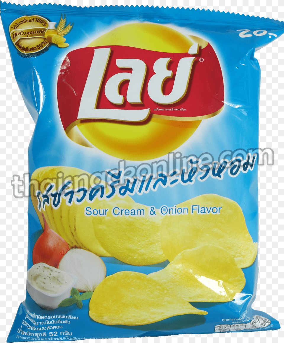 Potato Chips Sour Cream Amp Onion Lays Seaweed, Food, Snack, Ketchup Png Image