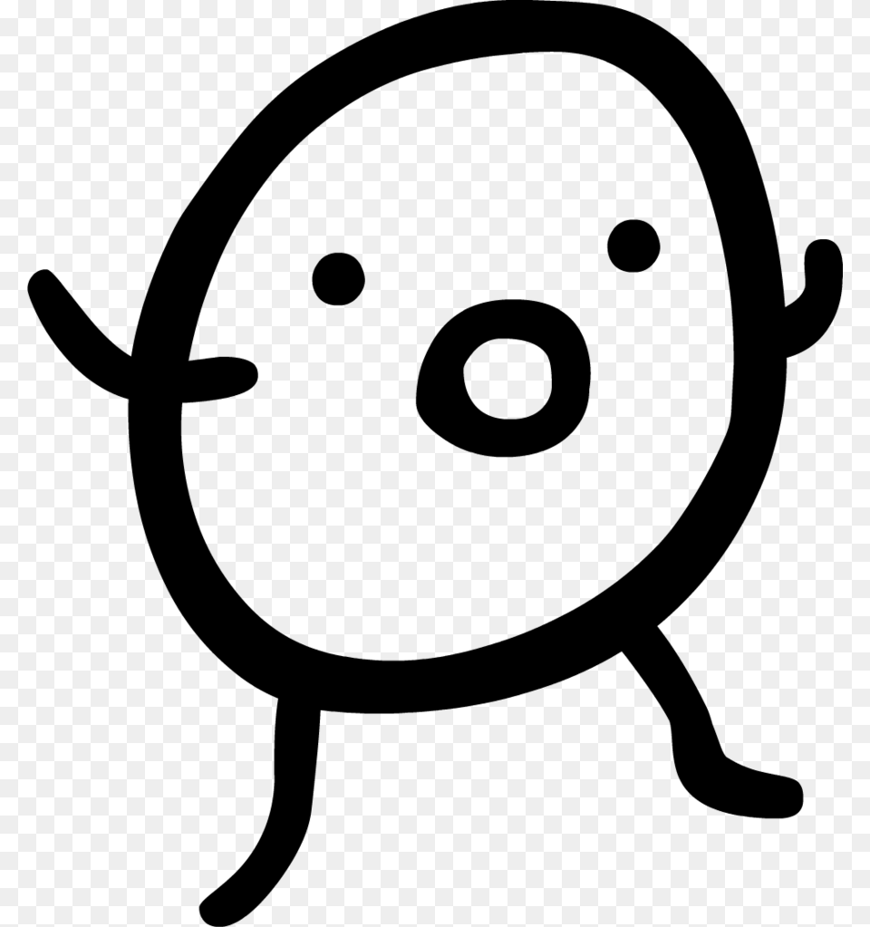Potato Clipart Scared, Gray Free Transparent Png
