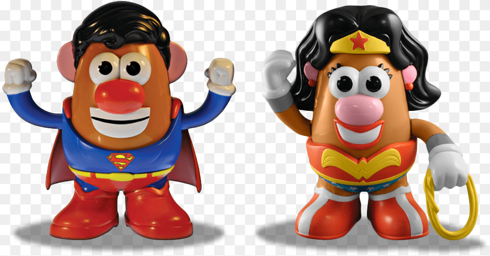 Potato Head Superman And Wonder Woman Mr Potato Head Superman, Toy, Face, Person Png