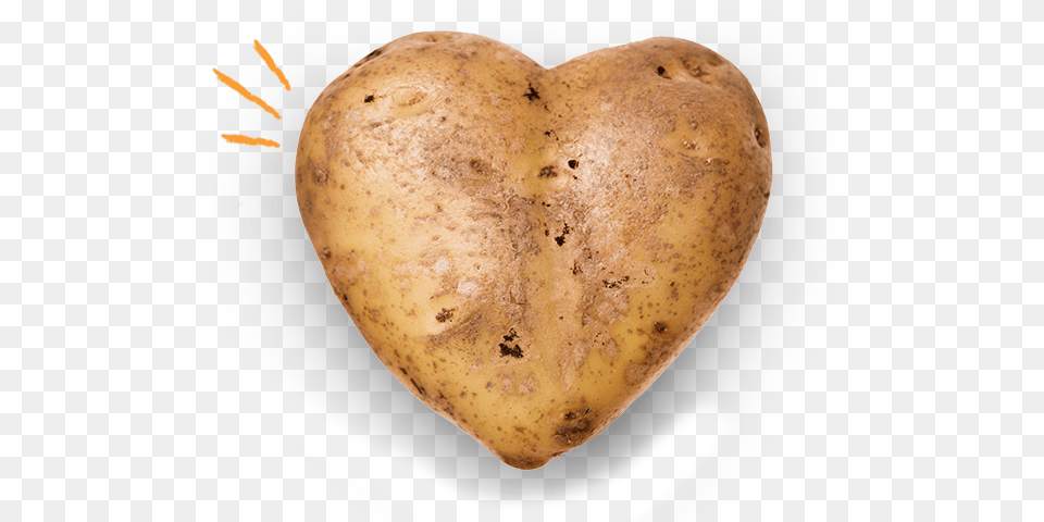 Potato Heart Vector, Food, Plant, Produce, Vegetable Png Image