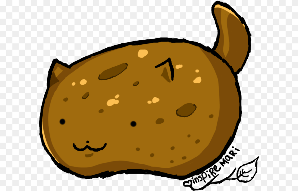 Potato Kitty Cute Kawaii Art Cat Kitty Potato, Food, Produce Free Png