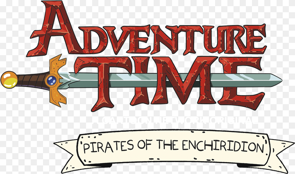 Pote Eng Logo Dark E V1 R5 Rgb Adventure Time Pirates Of The Enchiridion Logo, Sword, Weapon, Bulldozer, Machine Png Image