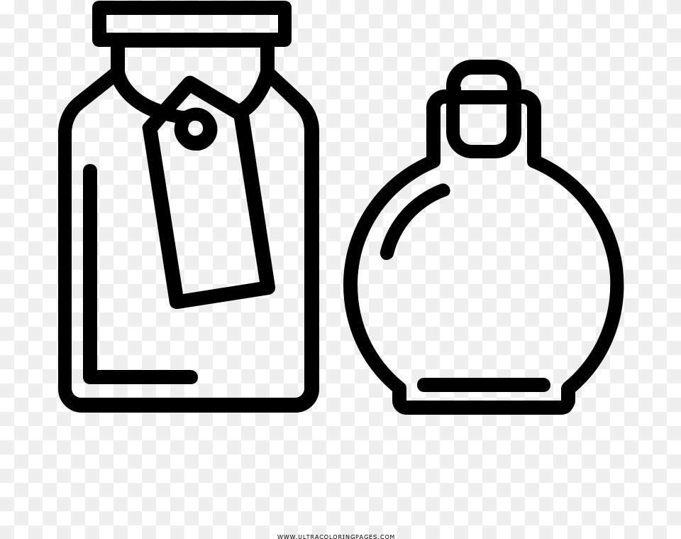 Potions Coloring, Gray Free Png