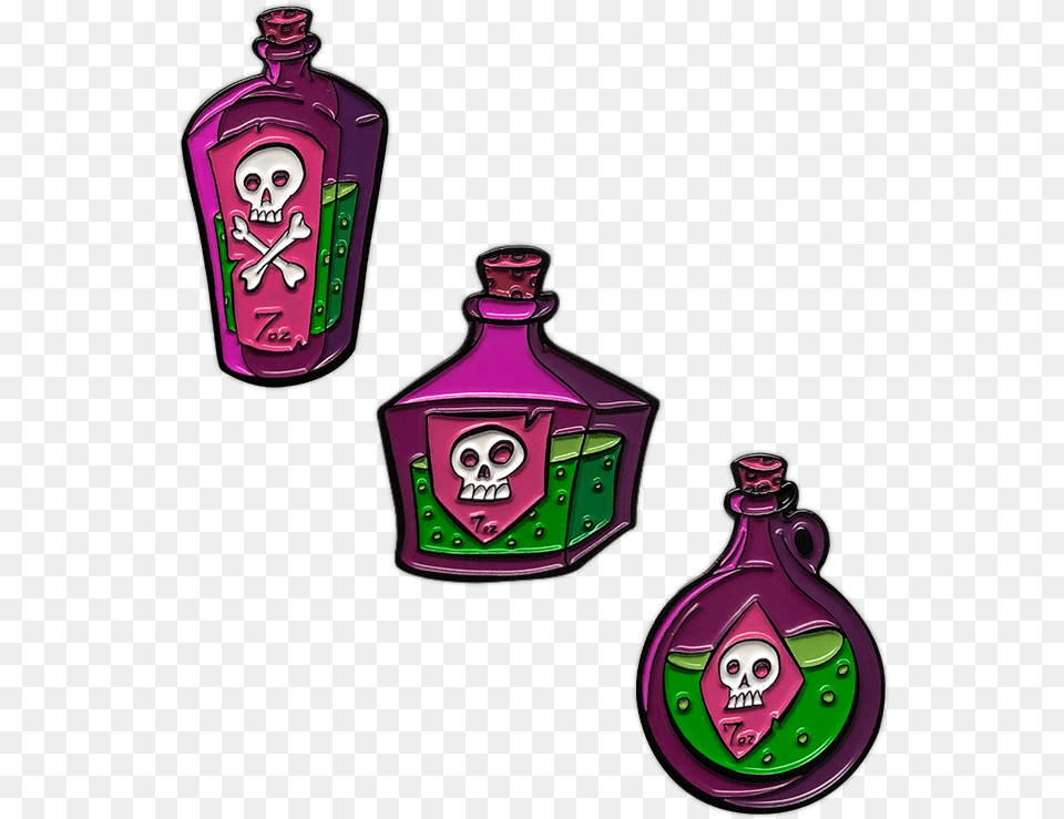 Potions Enamel Pin Set Decorative, Bottle, Purple, Alcohol, Beverage Free Png Download