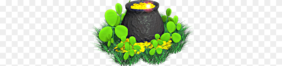 Potofgold Gold Goblin Clover Rainbow Freetoedit St Patrick39s Day Fairy, Plant, Tree, Green, Nature Free Png