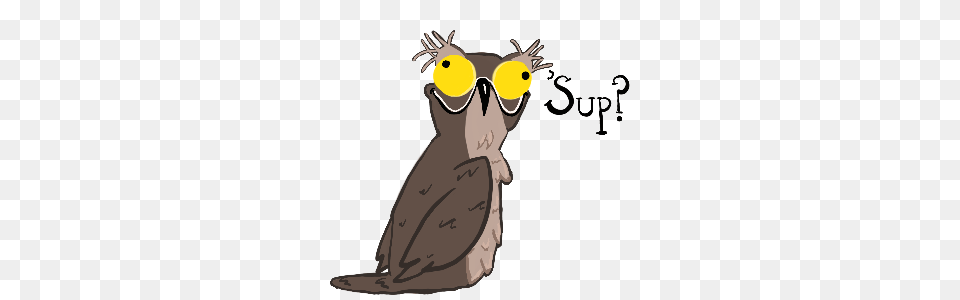 Potoo Bird Sticker Pack, Person, Animal, Beak, Cartoon Free Transparent Png