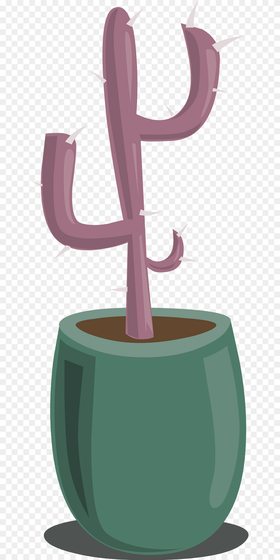 Potted Cactus Clipart, Cutlery, Plant, Potted Plant, Smoke Pipe Free Png Download