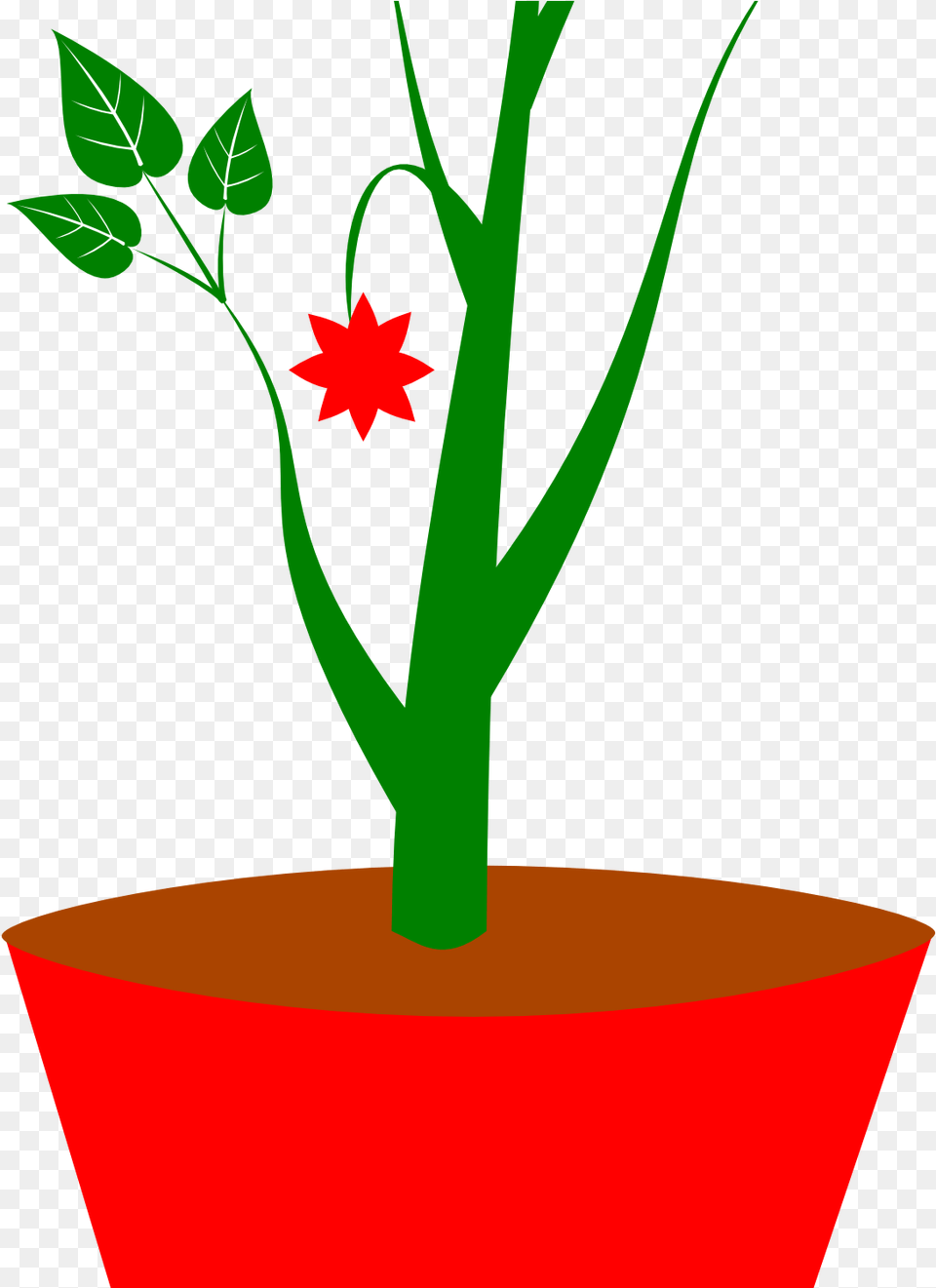 Potted Flower Pot Black And White Gsagri Clip Art Image Of Gamla, Plant, Potted Plant, Leaf, Ikebana Free Png Download