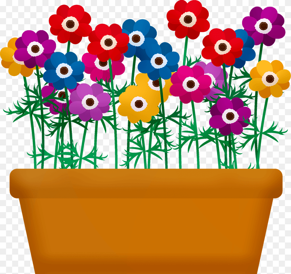Potted Flowres Clipart, Vase, Pottery, Daisy, Flower Free Png Download