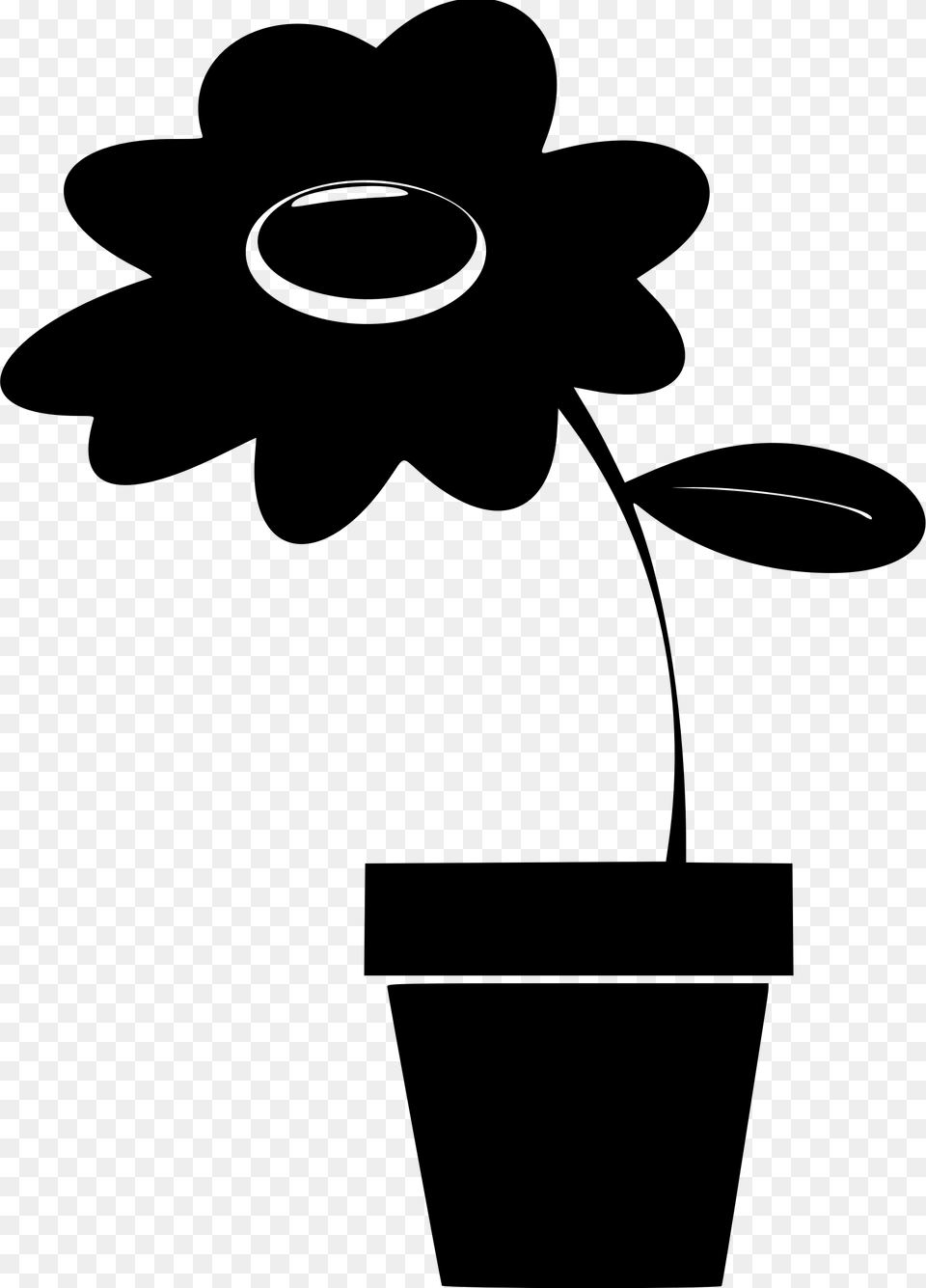 Potted Plant 4 Clip Arts Clip Art, Gray Png Image
