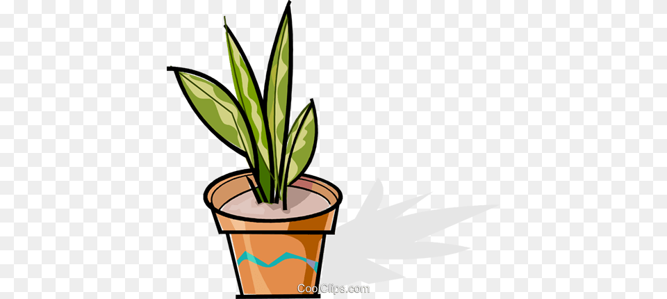 Potted Plant Royalty Free Vector Clip Art Illustration, Leaf, Potted Plant Png Image