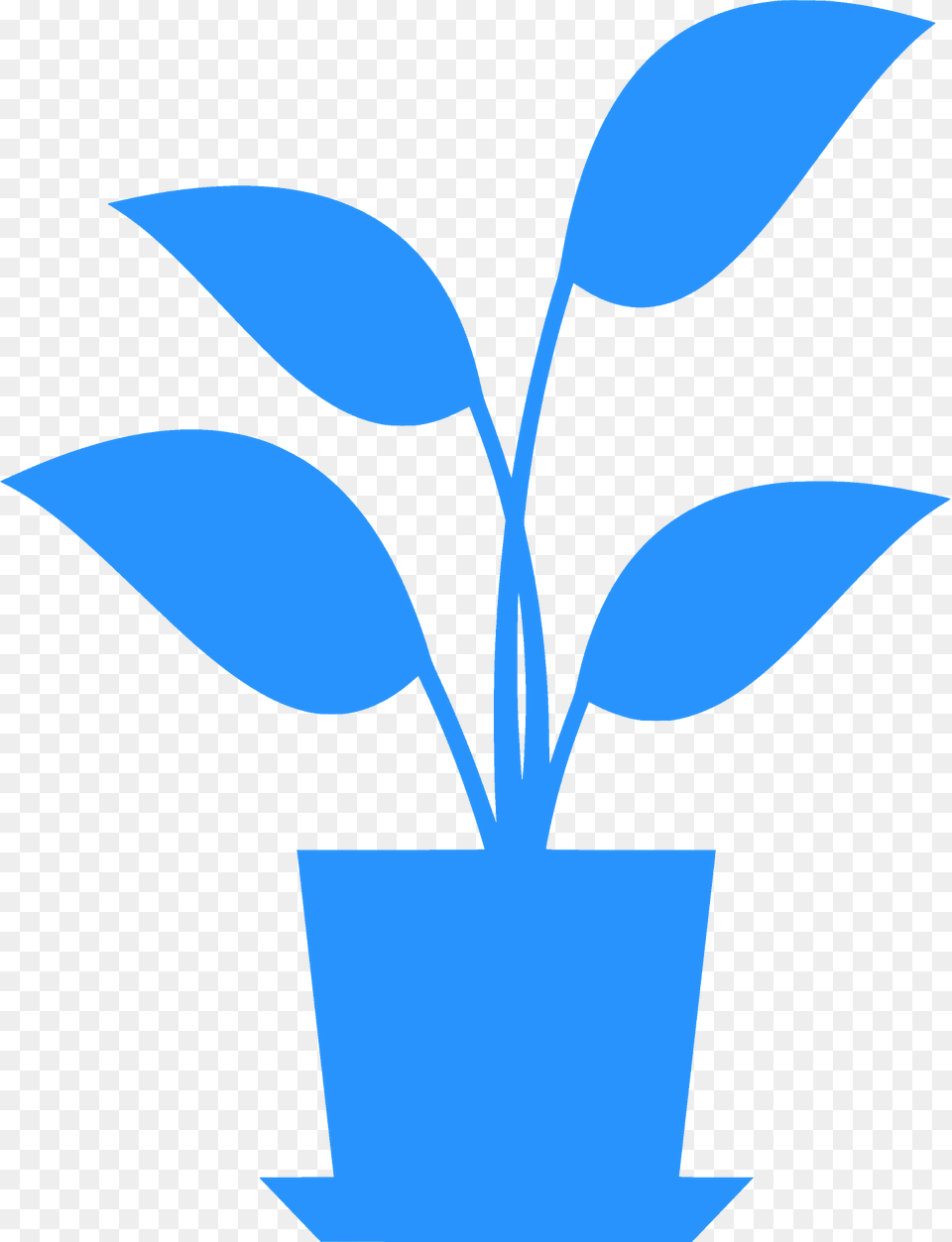 Potted Plant Silhouette, Leaf, Potted Plant, Flower, Animal Png Image