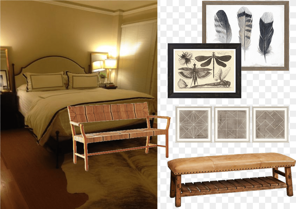 Pottery Barn Aberdeen Bed, Furniture, Bench, Home Decor, Bedroom Png Image