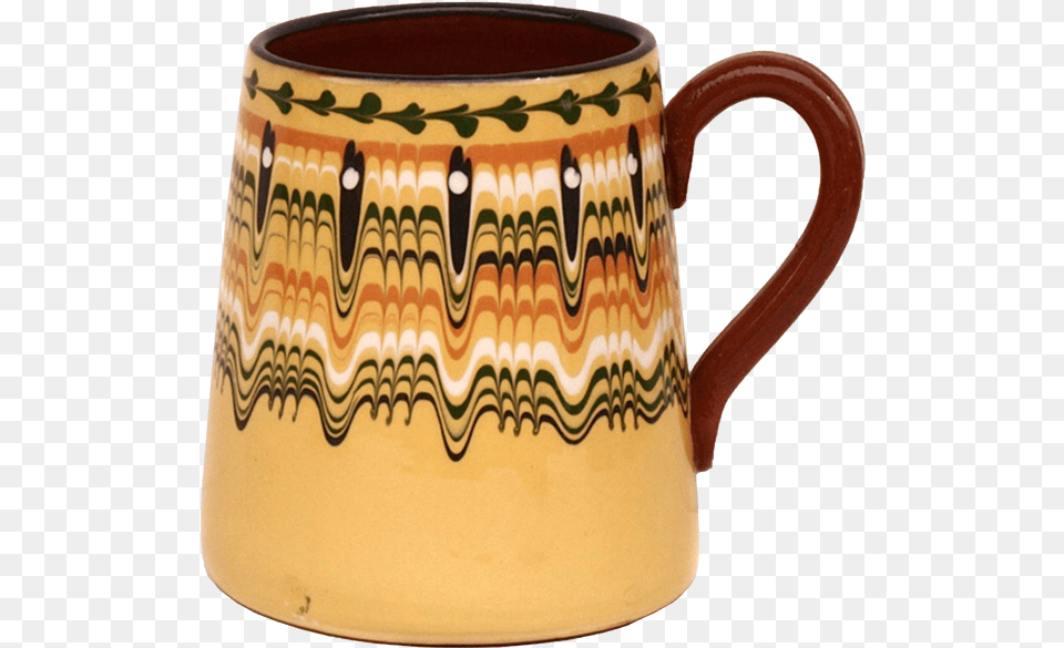 Pottery Yellow Beer Mug Earthenware, Cup, Beverage, Coffee, Coffee Cup Free Png Download