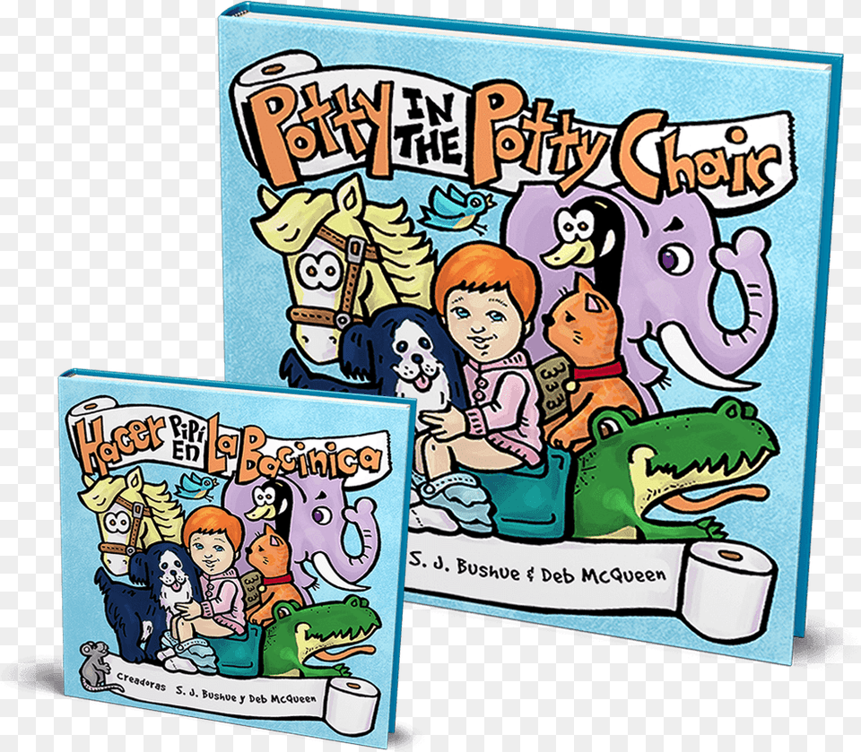 Potty In The Potty Chair The Little Fig Llc Hacer Pipi En La Bacinica, Book, Comics, Publication, Face Free Png Download